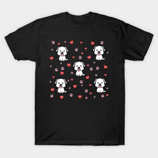 Cute Doggie & Puppies Lover Dark T-Shirt